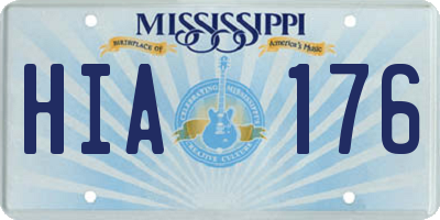 MS license plate HIA176