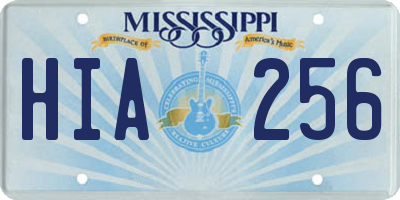 MS license plate HIA256