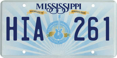 MS license plate HIA261