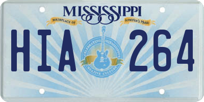 MS license plate HIA264