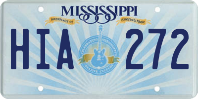 MS license plate HIA272