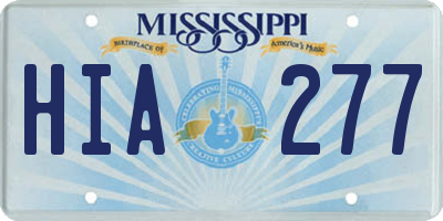 MS license plate HIA277