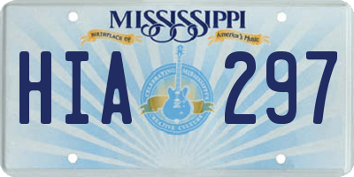 MS license plate HIA297