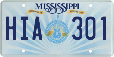 MS license plate HIA301