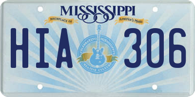 MS license plate HIA306