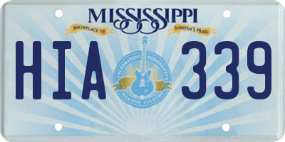 MS license plate HIA339