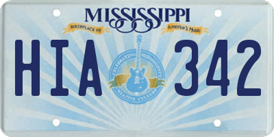 MS license plate HIA342