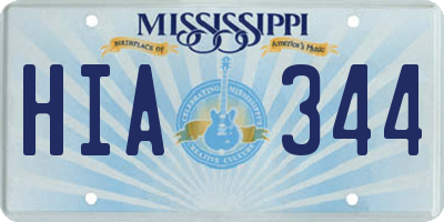 MS license plate HIA344