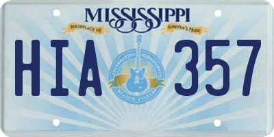MS license plate HIA357