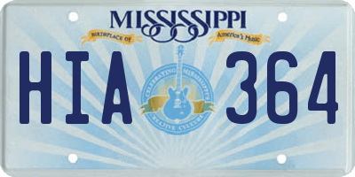 MS license plate HIA364