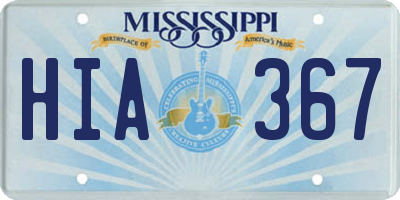 MS license plate HIA367
