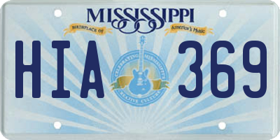 MS license plate HIA369