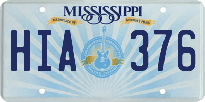 MS license plate HIA376