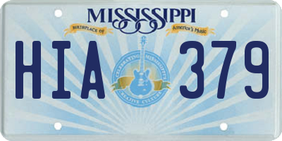 MS license plate HIA379