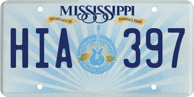 MS license plate HIA397