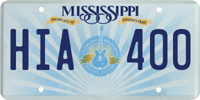 MS license plate HIA400