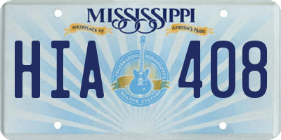 MS license plate HIA408
