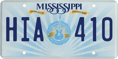 MS license plate HIA410