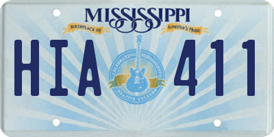 MS license plate HIA411