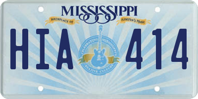 MS license plate HIA414
