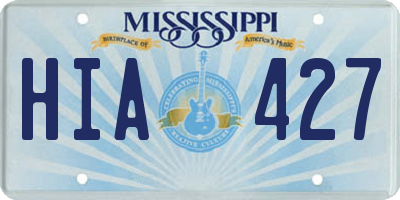 MS license plate HIA427
