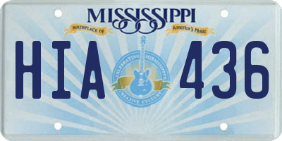 MS license plate HIA436
