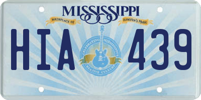MS license plate HIA439