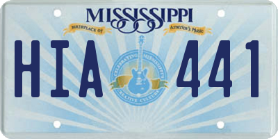 MS license plate HIA441