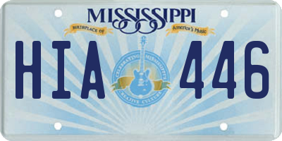 MS license plate HIA446