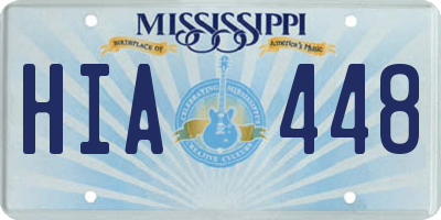 MS license plate HIA448