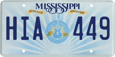 MS license plate HIA449