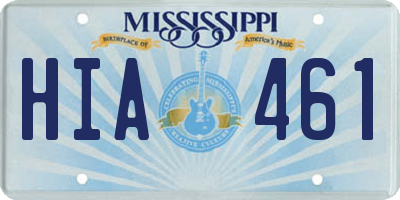 MS license plate HIA461
