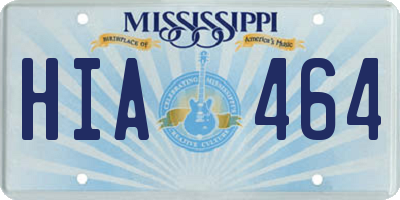 MS license plate HIA464