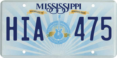 MS license plate HIA475