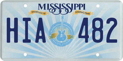 MS license plate HIA482