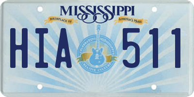 MS license plate HIA511