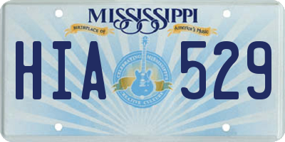 MS license plate HIA529