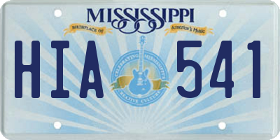 MS license plate HIA541