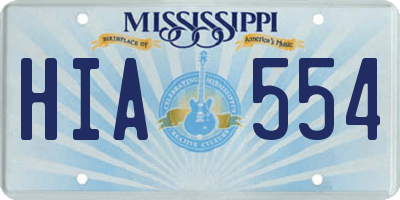 MS license plate HIA554