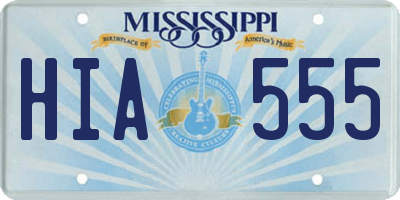 MS license plate HIA555