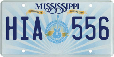 MS license plate HIA556
