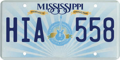 MS license plate HIA558