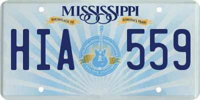 MS license plate HIA559