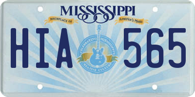 MS license plate HIA565