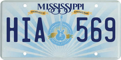 MS license plate HIA569