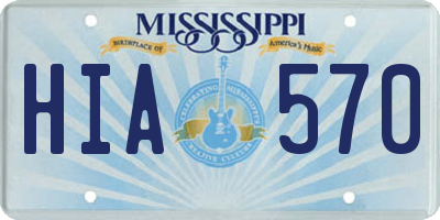 MS license plate HIA570