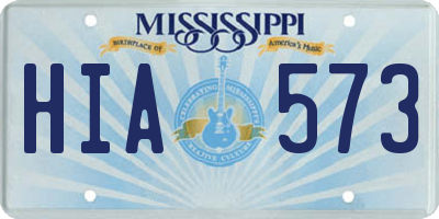 MS license plate HIA573
