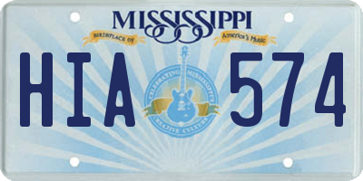 MS license plate HIA574