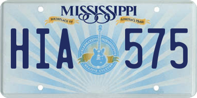 MS license plate HIA575