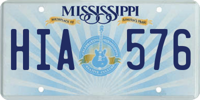 MS license plate HIA576